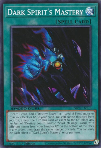 Image for Dark Spirit's Mastery (Speed Duel: Battle City Finals) (SBC2-ENE18) - YuGiOh