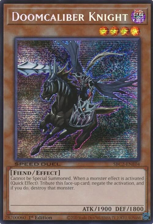 Image for Doomcaliber Knight (PSR) (Speed Duel: Battle City Finals) (SBC2-ENE04) - YuGiOh