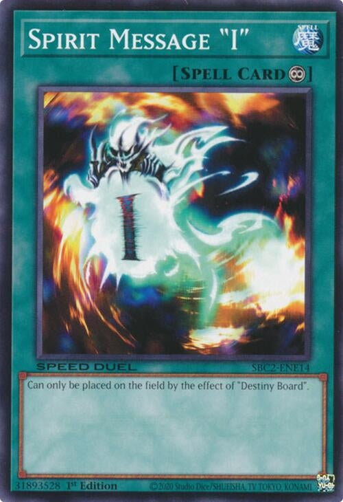 Image for Spirit Message "I" (Speed Duel: Battle City Finals) (SBC2-ENE14) - YuGiOh
