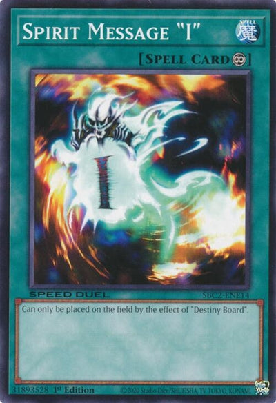 Image for Spirit Message "I" (Speed Duel: Battle City Finals) (SBC2-ENE14) - YuGiOh