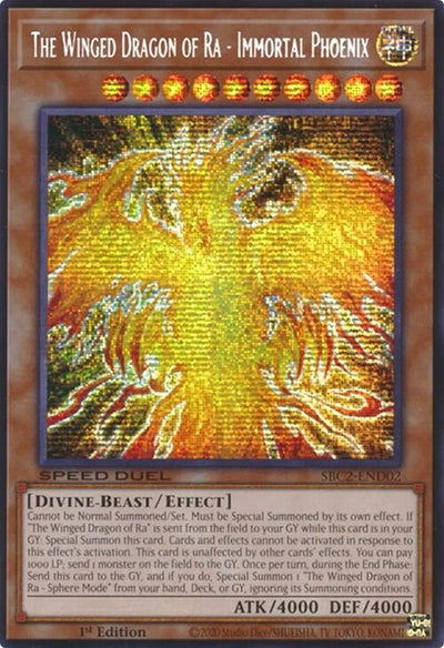 Image for The Winged Dragon of Ra - Immortal Phoenix (PSR) (Speed Duel: Battle City Finals) (SBC2-END02) - YuGiOh