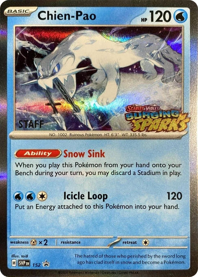 Image for Chien-Pao - 152 (Staff) (SV: Scarlet & Violet Promo Cards) (152) - Pokemon