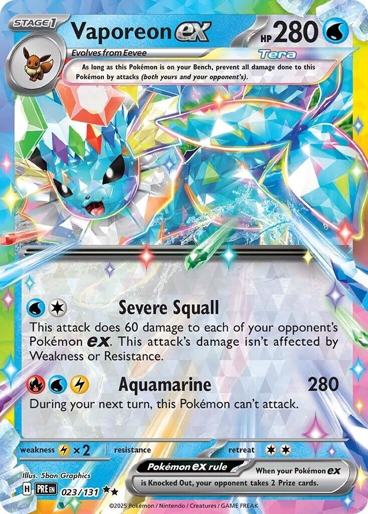 Image for Vaporeon ex (SV: Prismatic Evolutions) (023/131) - Pokemon