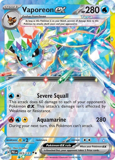 Image for Vaporeon ex (SV: Prismatic Evolutions) (023/131) - Pokemon