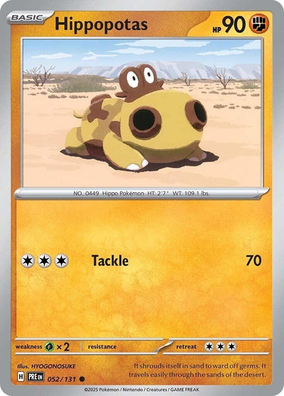 Image for Hippopotas (SV: Prismatic Evolutions) (052/131) - Pokemon