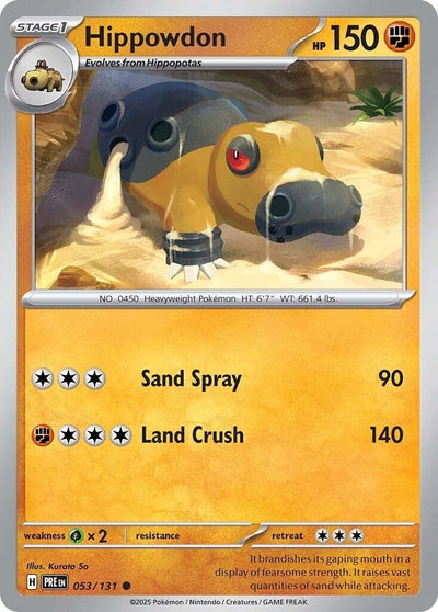 Image for Hippowdon (SV: Prismatic Evolutions) (053/131) - Pokemon