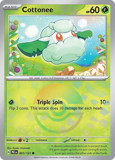 Image for Cottonee (Poke Ball Pattern) (SV: Prismatic Evolutions) (007/131) - Pokemon