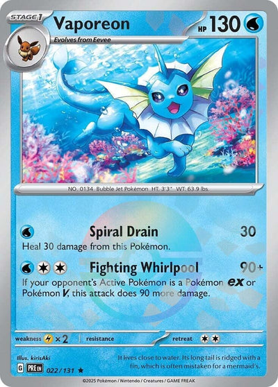 Image for Vaporeon (Poke Ball Pattern) (SV: Prismatic Evolutions) (022/131) - Pokemon