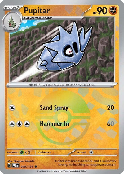 Image for Pupitar (Poke Ball Pattern) (SV: Prismatic Evolutions) (048/131) - Pokemon