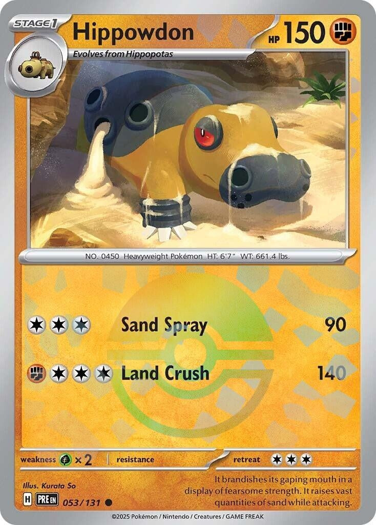 Image for Hippowdon (Poke Ball Pattern) (SV: Prismatic Evolutions) (053/131) - Pokemon