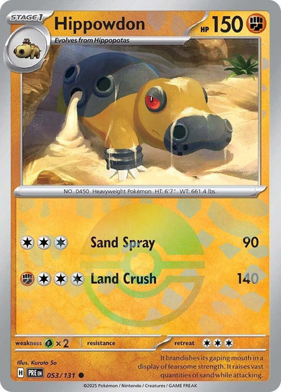 Image for Hippowdon (Poke Ball Pattern) (SV: Prismatic Evolutions) (053/131) - Pokemon