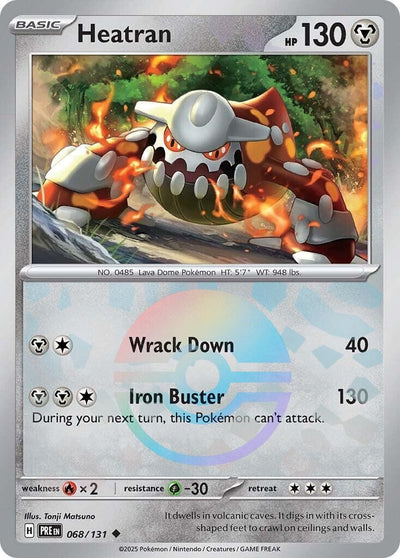 Image for Heatran (Poke Ball Pattern) (SV: Prismatic Evolutions) (068/131) - Pokemon