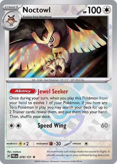 Image for Noctowl (Poke Ball Pattern) (SV: Prismatic Evolutions) (078/131) - Pokemon