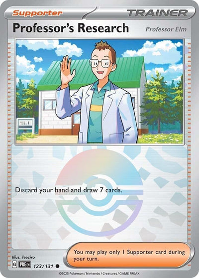 Image for Professor's Research [Professor Elm] (Poke Ball Pattern) (SV: Prismatic Evolutions) (123/131) - Pokemon