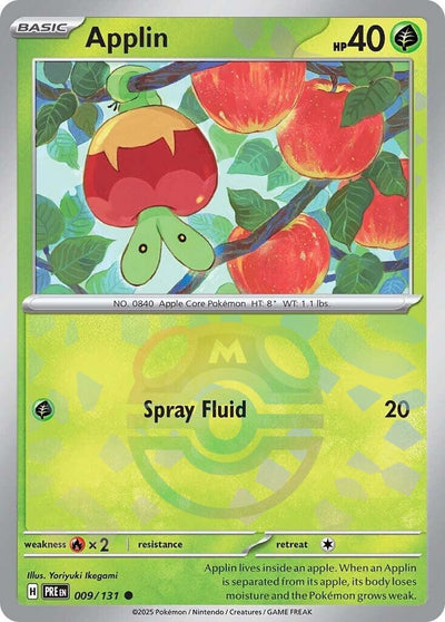 Image for Applin (Master Ball Pattern) (SV: Prismatic Evolutions) (009/131) - Pokemon