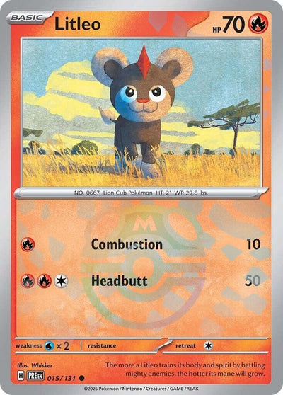 Image for Litleo (Master Ball Pattern) (SV: Prismatic Evolutions) (015/131) - Pokemon
