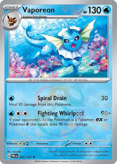 Image for Vaporeon (Master Ball Pattern) (SV: Prismatic Evolutions) (022/131) - Pokemon