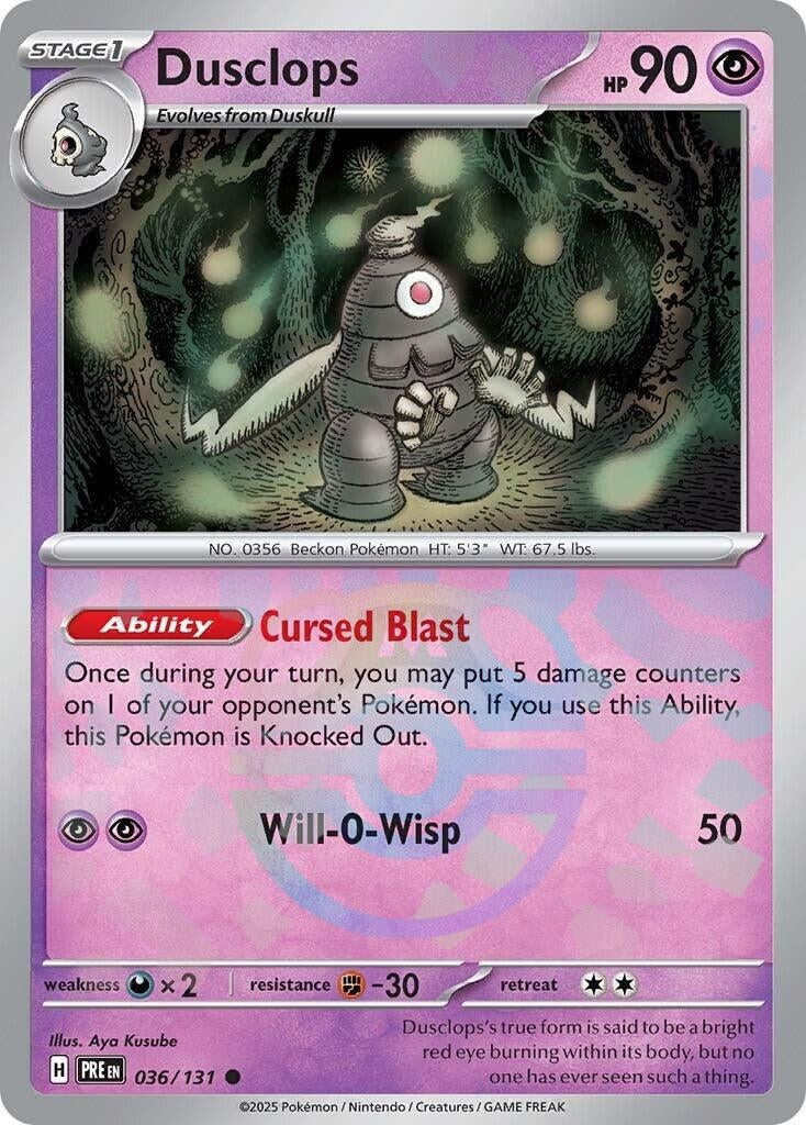 Image for Dusclops (Master Ball Pattern) (SV: Prismatic Evolutions) (036/131) - Pokemon