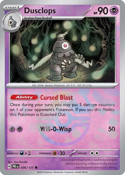 Image for Dusclops (Master Ball Pattern) (SV: Prismatic Evolutions) (036/131) - Pokemon