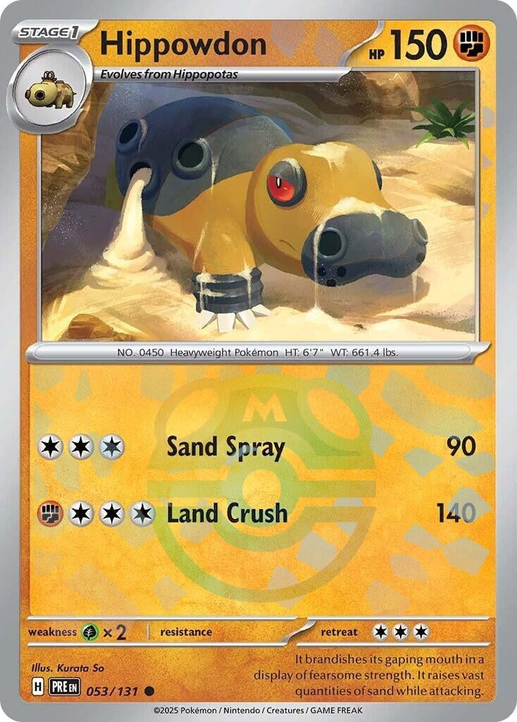 Image for Hippowdon (Master Ball Pattern) (SV: Prismatic Evolutions) (053/131) - Pokemon