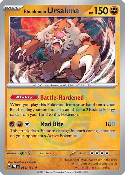 Image for Bloodmoon Ursaluna (Master Ball Pattern) (SV: Prismatic Evolutions) (054/131) - Pokemon