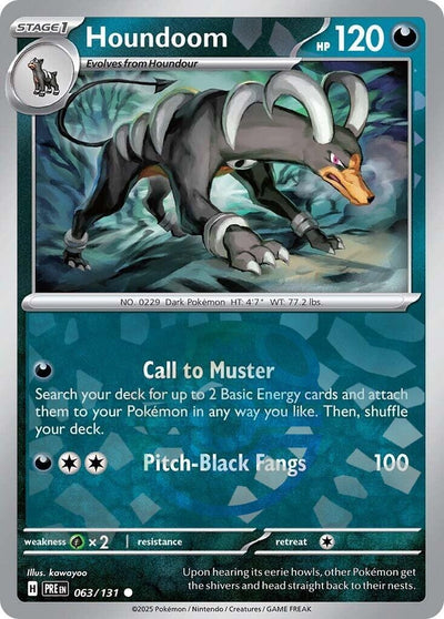 Image for Houndoom (Master Ball Pattern) (SV: Prismatic Evolutions) (063/131) - Pokemon