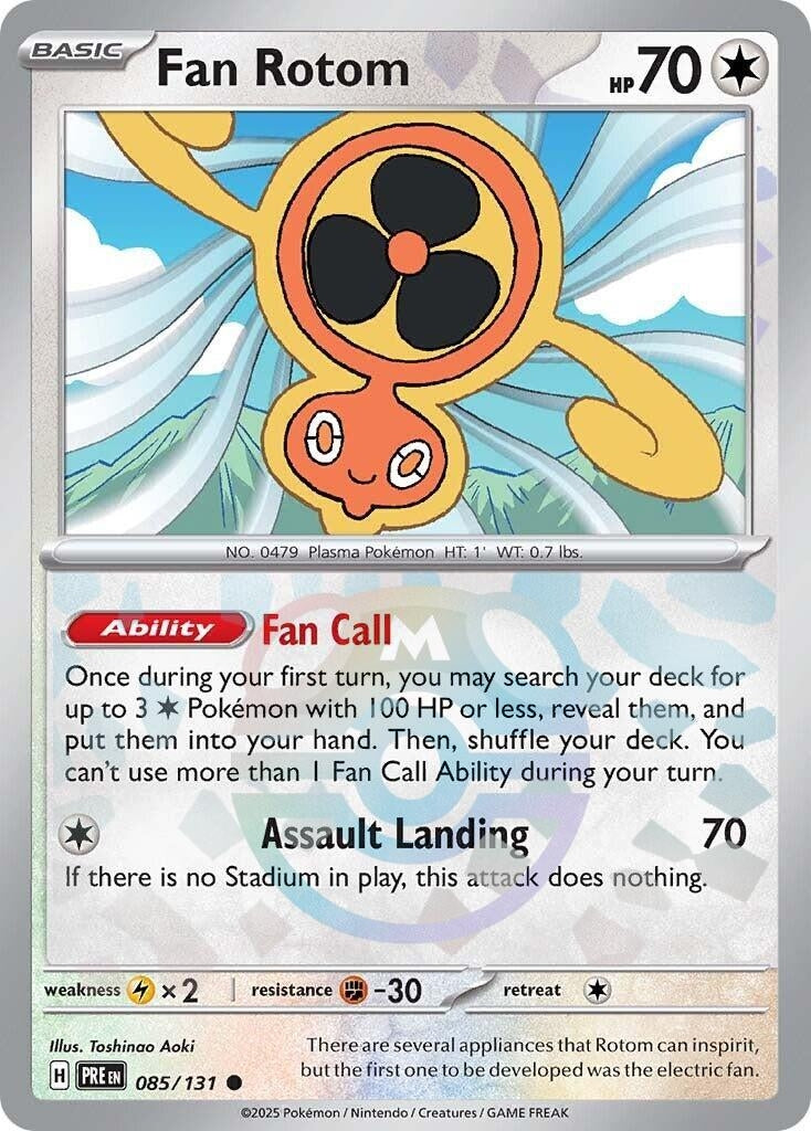 Image for Fan Rotom (Master Ball Pattern) (SV: Prismatic Evolutions) (085/131) - Pokemon