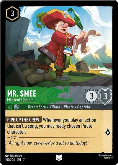 Image for Mr. Smee - Efficient Captain (Archazia's Island) (107/204) - Disney Lorcana