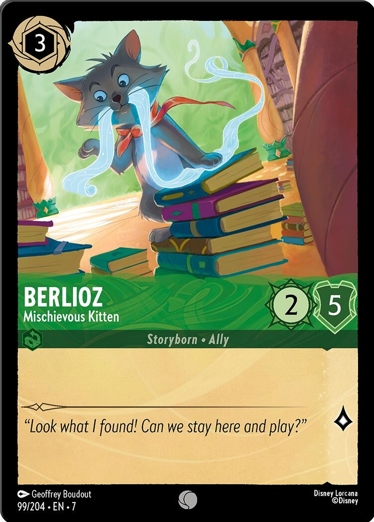 Image for Berlioz - Mischievous Kitten (Archazia's Island) (99/204) - Disney Lorcana