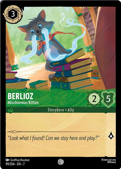 Image for Berlioz - Mischievous Kitten (Archazia's Island) (99/204) - Disney Lorcana