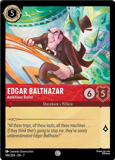 Image for Edgar Balthazar - Ambitious Butler (Archazia's Island) (146/204) - Disney Lorcana