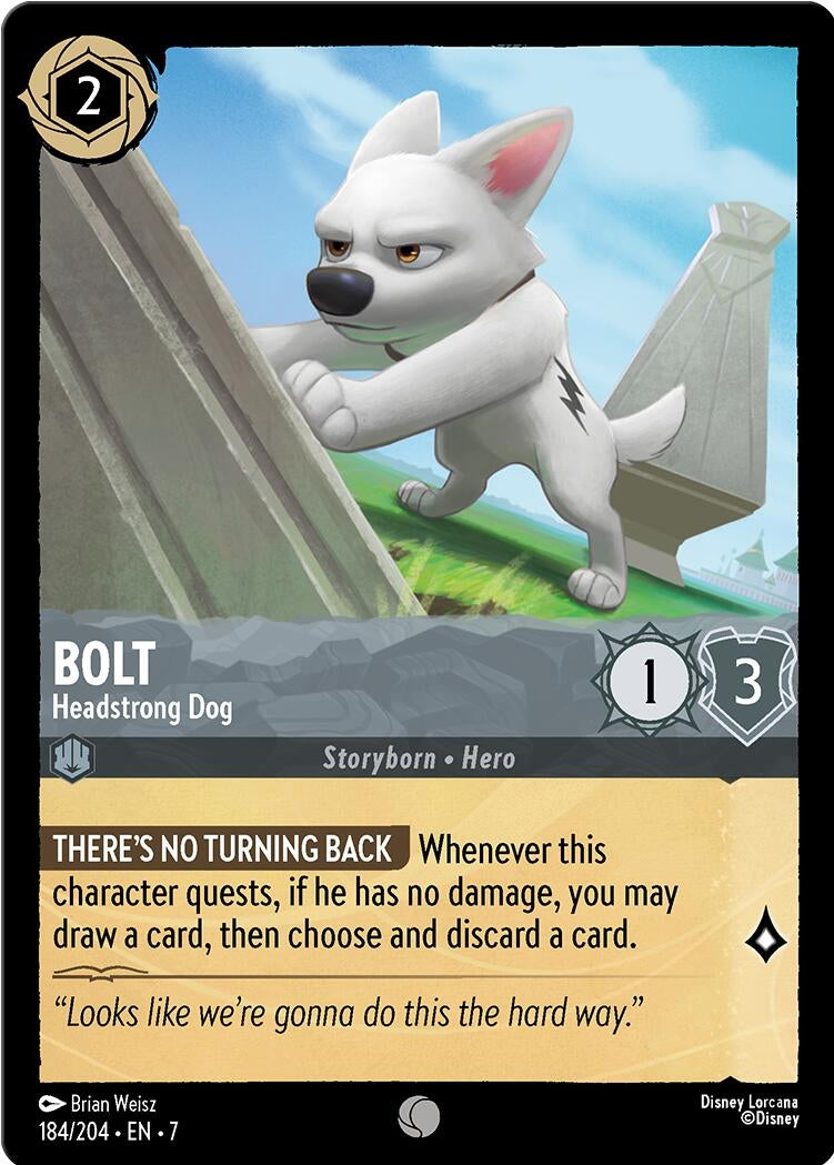 Image for Bolt - Headstrong Dog (Archazia's Island) (184/204) - Disney Lorcana