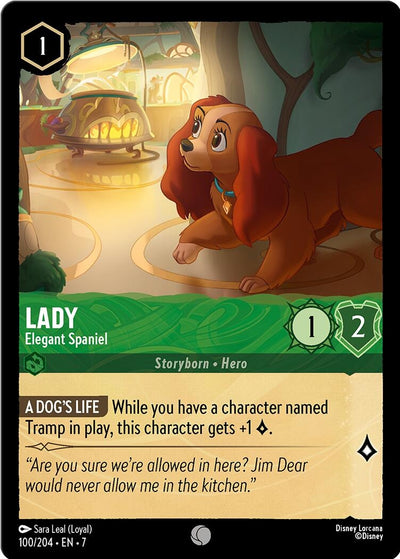 Image for Lady - Elegant Spaniel (Archazia's Island) (100/204) - Disney Lorcana