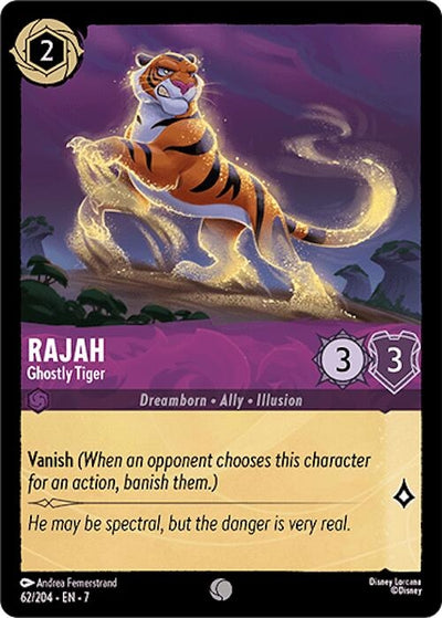 Image for Rajah - Ghostly Tiger (Archazia's Island) (62/204) - Disney Lorcana