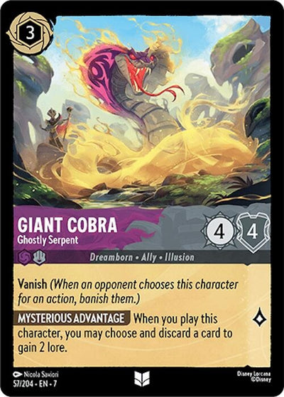 Image for Giant Cobra - Ghostly Serpent (Archazia's Island) (57/204) - Disney Lorcana