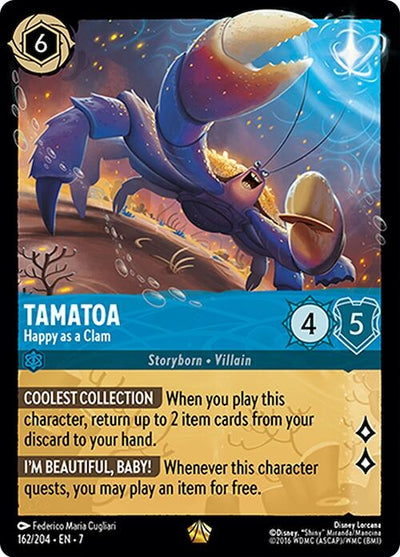 Image for Tamatoa - Happy as a Clam (Archazia's Island) (162/204) - Disney Lorcana