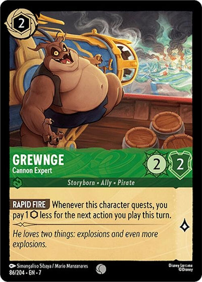 Image for Grewnge - Cannon Expert (Archazia's Island) (86/204) - Disney Lorcana