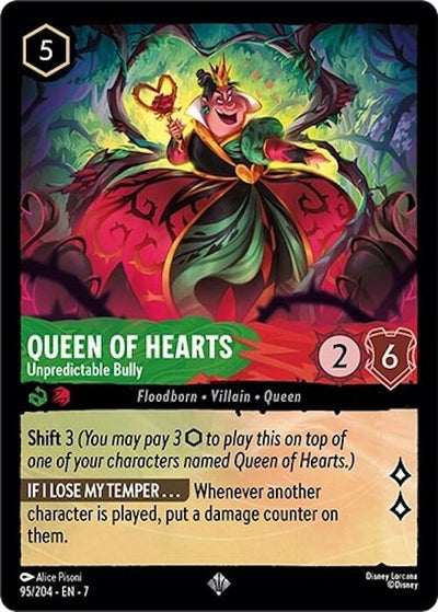 Image for Queen of Hearts - Unpredictable Bully (Archazia's Island) (95/204) - Disney Lorcana