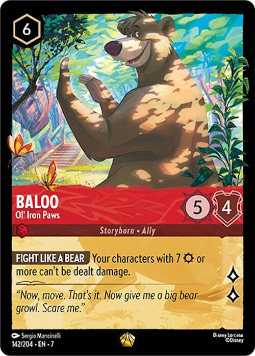 Image for Baloo - Ol' Iron Paws (Archazia's Island) (142/204) - Disney Lorcana