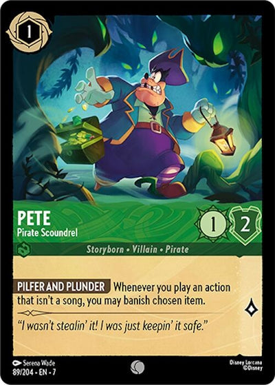 Image for Pete - Pirate Scoundrel (Archazia's Island) (89/204) - Disney Lorcana