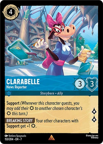 Image for Clarabelle - News Reporter (Archazia's Island) (153/204) - Disney Lorcana