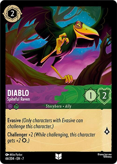 Image for Diablo - Spiteful Raven (Archazia's Island) (66/204) - Disney Lorcana