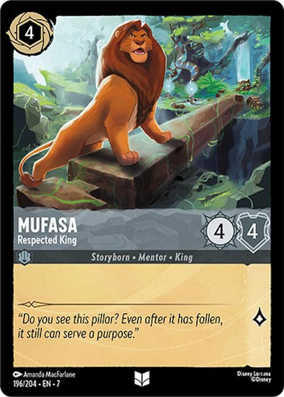Image for Mufasa - Respected King (Archazia's Island) (196/204) - Disney Lorcana