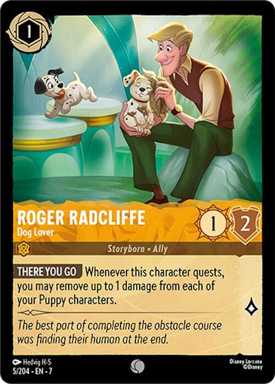 Image for Roger Radcliffe - Dog Lover (Archazia's Island) (5/204) - Disney Lorcana