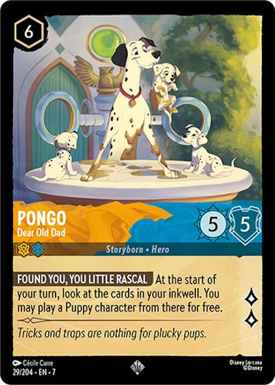Image for Pongo - Dear Old Dad (Archazia's Island) (29/204) - Disney Lorcana