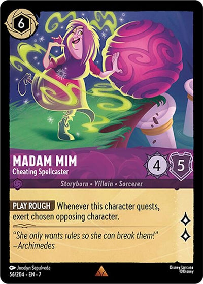 Image for Madam Mim - Cheating Spellcaster (Archazia's Island) (56/204) - Disney Lorcana