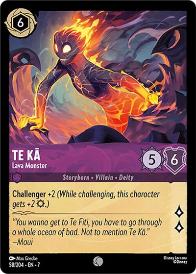 Image for Te Ka - Lava Monster (Archazia's Island) (58/204) - Disney Lorcana
