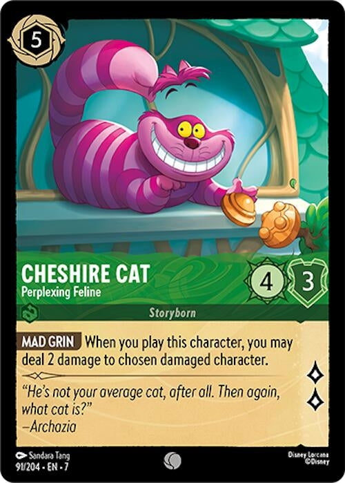 Image for Cheshire Cat - Perplexing Feline (Archazia's Island) (91/204) - Disney Lorcana