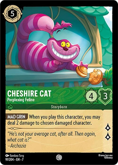 Image for Cheshire Cat - Perplexing Feline (Archazia's Island) (91/204) - Disney Lorcana