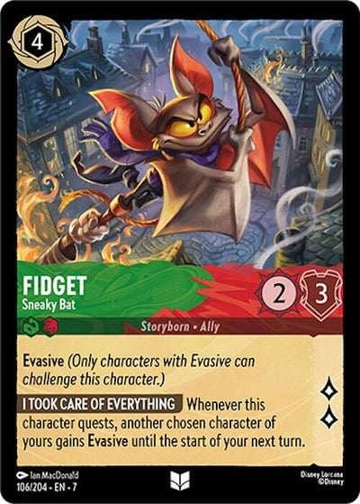 Image for Fidget - Sneaky Bat (Archazia's Island) (106/204) - Disney Lorcana